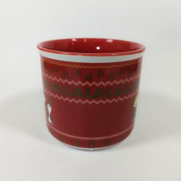 Peanuts Carolers Fa La La Oversized Red Green Christmas Coffee Mug 21 Oz - Picture 2 of 6